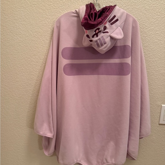 Cute Purple Pusheen Hooded Cape with Animal Ears - Picture 5 of 8